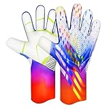 QUICARD Torwarthandschuhe für Kinder, Jugendliche und Erwachsene, Größe 6/7/8/9/10 Gute Griffigkeit Fußball Torwarthandschuhe, rutschfest, Super Atmungsaktiv, Diverse Größe & Farben (Weiss, 7)
