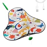 Elektrisches Katzenspielzeug | Katzen leises Spiel mit beweglichen versteckten Spielreizen | Aufladbares Katzen Bereicherungsspielzeug | Für Wohnungsecke, Alleinzeit, Spielbereich, Zuhause Und Wohnzim