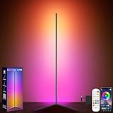 GIPOYENT Corner Floor Light, RGB LED Corner Lamp with Music Sync, Smart App and Remote Control Ambience Light with Music Sync, LED Lamp with 16 Million Colors for Bedroom, Living Room Gaming Room (1)