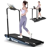 ANCHEER 4 in 1 Laufband, faltbar, neigbar, Laufband mit Neigung | 1-12 km/h | Fernbedienung | 2s faltbar