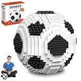 CLIUNT Fußball Baustein Set, 3D Fußballs Bildungsspielzeug, Fußball Mini Bausteine, Micro Fußballs Building Blocks Set, Bausteine Dekorationen Fussball Geschenke für Erwachsene（800 Stück）