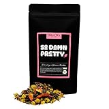Urban Tea Factory | Bio Teemischung | So Damn Pretty | Bio Grünteemischung mit Guarana & Rosenblüten im Violettglas | 100g | loser Premium Bio-Tee | 100% natürlich | vegan
