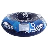 Kioriur Aufblasbarer Schlitten mit Abschleppseil – 80 cm für Schnee mit Griffen – dicker Boden, Frostschutz, Outdoor-Sport Spielzeug für Winter