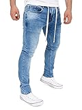 Yazubi Steve - Herren Sweathose in Jeansoptik - Baumwoll Jogging Jeans
