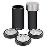 Microplane Universal Mill Edelstahlreibe mit Deckel | Ideal für Käse, Schokolade, Knoblauch, Nüsse, Samen, Kokosnuss und Gewürze | Präzises und einfach zu bedienendes Küchenwerkzeug