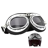 Motorrad-Reitbrille – Retro-Motocross-Augenschutz, Überbrillen-Passform | Outdoor-Abenteuerbrille, stoßfeste Sportbrille, windabweisende Linse, Helmausrüstung mit verstellbarem Rahmen für Erwachsene