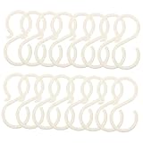 INOOMP 40 Stück S Haken aus Kunststoff Platzsparend ohne Bohren zur Aufbewahrung von Haargummis Haarbändern und Scrunchies Robust und Leicht Geeignet für Haushalt und Schlafzimmer
