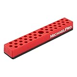 MichaelPro MP014004 Bithalter - 36-teiliger Sechskant Bithalter Magnetisch - Bit Set Organizer mit Starkem Magnetboden - Magnetischer Werkzeug-Organizer in Rot