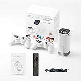 P30 max Projektor und Spiel mit 2 kabellosen Controllern,1280 * 720P,Intelligenter Spielprojektor mit eingebauten Apps und 25000 Spielen,Tragbarer Miniprojektor mit WiFi&Bluetooth, 4k HD Video