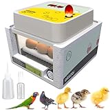 Okköbi OBI-12 Brutautomat für Hühner, Enten & andere Vögel + NEU + Brutautomat vollautomatisch + Temperaturkontrolle + Feuchtigkeitsanzeige + Integrierte Eierschale + 5 JAHRE SCHUTZ