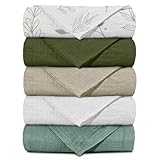 Musselintücher für Baby-Musselinquadrate, Spucktücher Baby,Wickeldecken für neugeborene Jungen und Mädchen, 5er-Pack atmungsaktive und Mullwindeln Spucktücher Wickeltücher für Kleinkinder 006