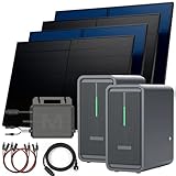 SUNNIVA® 2000W Balkonkraftwerk mit 4.48 kWh Speicher MARSTEK 2x B2500-D, BIFAZIAL FULLBLACK komplett Steckdose, PV Solaranlage Komplettset mit Solarspeicher, 4x 500W N-Type Glas-Glas Bifacial Module