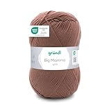 Gründl Wolle Big Mamma uni - XXL Wolle zum Stricken - Strickgarn - Weich und hautfreundlich - 100 % Polyacryl - 1 Knäuel 400 g / 1040 m - Nadelstärke 3,5- 4,5 - cappucino