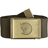 Fjällräven Herren Gürtel Canvas Brass Belt G rtel, Dark Olive, Einheitsgröße EU