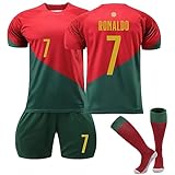 Fußball Trikot Nr.7, Hause/Auswärts 7 Fußball Trikot für Kinder Erwachsener, Nr.7 Fussball Trikot Shorts Socken für Jungen Herren