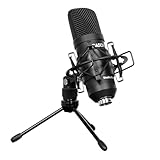 Studio XLR Condenser Microphone Set (incl. shockmount, table stand, 2,5 m XLR cable, windshield)