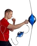 MuscleForge® Doppelendball, Boxbirne zum Boxen Erwachsene, Speed Ball für das Boxtraining, Punchingball Hängend, Aufblasbarer Hänge-Boxball für Schnelligkeits- und Reflextraining