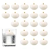 Ronoza 20 Stück 3.8×2.0cm Schwimmkerzen, Schwimmkerzen Weiss, Schwimmende Kerzen, Chwimmende Kerzen, Wasserkerzen, Teelichter, Floating Candles, Perfekt für Verschiedene (1.5-2 Stunde Brenndauer)