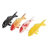 BESPORTBLE 4Stücke Bunte Fake Fische für Aquarien Dekorative Simulation von Karpfen für Süß und Salzwasserumgebungen für Zuhause und Restaurants