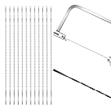 VooGenzek 12 Stücke 4# Dekupiersägeblätter mit Spiralzähnen, Rundsägeblätter, Spiral Scroll Sägeblätter, für Holz Schneiden Sägen Schnitzen (4#)