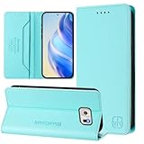 Rfvzubemok Kompatibel mit Samsung Galaxy S6 Edge G925F Brieftasche mit Magnetverschluss Hülle,Kompatibel mit Samsung Galaxy S6 Edge G925F Flip-Kickstand-Gehäuse TL