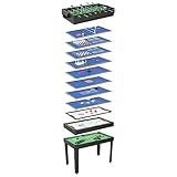 vidaXL Multigame Spieletisch 15-in-1 Tischfußball Kicker Billard Hockey Spieltisch Tischtennis Multifunktion Spiele 121x61x82cm Schwarz