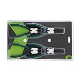 Sprengringzangen-Set – 4-teiliges 7-Zoll-Werkzeug, Sicherungsentfernungsset, langlebige Stahlklemmen, gerade gebogene Backenzange | Für Heimmotorräder, Mechaniker, Garagen, Werkstätten, Reparaturen un