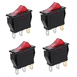 MUELODSIC 4 Stück Elektrischer Herd Kippschalter Langlebig aus Kupfer und Kunststoff Hitzebeständig Installieren Passend für Elektrokochplatten und Bratpfannen