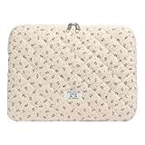 CHAMAIR Puffy Laptop-Hülle, 33 cm (13 Zoll), niedlich, gesteppt, niedlich, Notebook-Hülle, ästhetische MacBook-Hülle, 33 cm (13 Zoll), Violett
