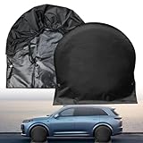 Reifenabdeckung,Radabdeckung Wohnwagen 600D Oxford PVC Beschichtung Wasserdicht Staubdicht UV-Schutz Ersatzradabdeckungen,Universelle Radschutzhülle für Auto,SUV,Anhänger, Wohnmobil (2 Stück, Ø80cm)