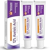 12% Azelaic Acid Serum, Azelainsäure Gesichtsserum, dunklen Flecken, Rosacea-Akne und zum Ausgleich von Talgüberschuss, für Sensible Haut, Aufgehellte Pickelmale, Glow Skin (2 Pcs)