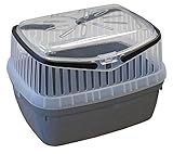 Transportbox für Kleintiere wie Hamster, Meerschweinchen, Kaninchen usw. Grau