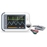 Wellue Checkme Lite Plus Herzmonitor, EKG Gerät mit Pulsoximeter, 20s EKG- und SpO2-Überwachung schnell und simultan, Tragbarer Bluetooth Säuglings-Pulsoximeter für Zuhause, App für iOS & Android