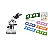 Bresser Bino 40x-1000x Vergrößerung für gehobene Ansprüche & Junior Mikroskop Experimentier-Set mit 24 Dauerpräparaten zu Tieren, Pflanzen, Insekten, Fasern und Pollen