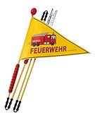 KARL DRAIS Fahrradwimpel Feuerwehr | Fahrradfahne für Kinder Fahrrad Zubehör Kinder Kinderfahrrad Zubehör