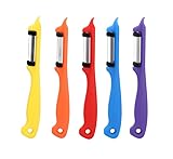 SOLINGEN 5-15 Sparschäler im Set für Rechts- u Linkshänder Gemüseschäler Spargelschäler Obstschäler gemischte Farben extra scharf Qualität Pendelschäler (10)