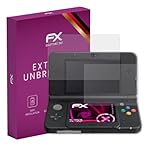 atFoliX Glasfolie kompatibel mit Nintendo New 3DS 2015 Panzerfolie, 9H Hybrid-Glass FX Schutzpanzer Folie (1er Set)