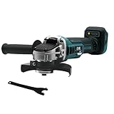 Akku Winkelschleifer für Makita 18V, 8500 U/min Kompakter Profi-Schleifer, 4 Variablen Geschwindigkeiten, 125mm Schleifscheibe mit Schleiferschlüssel zum Schleifen, Schneiden und Polieren (Ohne Akku)