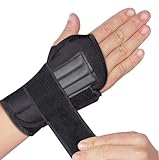 JTF Handgelenkstütze mit 4+3 Metallschiene,Verstellbare Handgelenkbandage für Männer Frauen,Handgelenk Bandage für Arthritis, Sehnenentzündung, Verstauchung, Sportschutz 9-24CM (M,Linke)