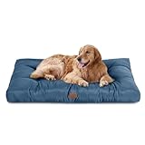 BEDSURE Hundekissen große Hunde waschbar - 111x89cm hundematratze XXL für große, mittelgroße Hunde Outdoor gepolstert Hundematte Dunkles blau in 10cm Höhe, groß XL Hundebett für Haustiere