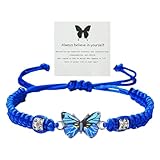 Handgewebtes Schmetterlings-Armband für Damen und Herren, Geburtstagsgeschenk, Schmuck, Western-Kostüm, Einheitsgröße, Baumwolle, Kein edelstein