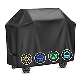 Grillabdeckung Wetterfest, RISVOWO Grillabdeckung Grill Abdeckhaube, Quadrat Regendicht BBQ Abdeckung Cover, Wasserdicht Gasgrill Zubehör, Reißfest, UV, Schutz Grill vor Verblassen(147x61x117cm)