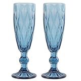 SOLUSTRE 2 Stück Sektgläser 150 ml Vintage Cocktail Kelche aus Glas Elegante Trinkgläser für Wein Whisky und Desserts Geeignet für Hochzeiten und Partys