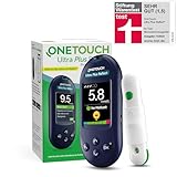 OneTouch Ultra Plus Reflect® Blutzuckermessgerät (mmol/L) I 1 Messgerät, 10 Teststreifen, 10 Lanzetten, 1 Stechhilfe & 1 Etui | Stiftung Warentest SEHR GUT (1,5)