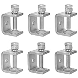 6 Stück C Klemme, 304 Edelstahl C Zwingen Kieferöffnungen 30mm Fixierzange Einstellbar Klemmbereich ist 0-25mm Heavy Duty Trägerklemme für Heimwerker Holzbearbeitung, Schweißen und Tischlerei