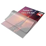 Albyco Laminierfolien, Laminiertaschen - Format A5, 154x216 mm - Dicke 2x125 (250) Mikron - Glänzend - 100 Stück - Transparent
