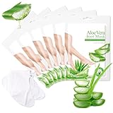 PAYFULLY Hornhaut Socken, 6 Paar Aloe Vera Fußmaske, Feuchtigkeitsspendende Pflege Fussmaske Socken, Hornhautsocken für Trockene und Rissige Füße, Hornhautentferner Socken für Frauen & Männer