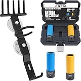 TECPO Druckluft Werkzeug Magnethalter [15 kg] mit Schoneinsätzen Radnuss [17/19mm]