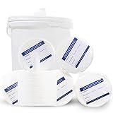 6 Rollen Dry Wipes inkl. Eimer, 1.650 Blatt trockene Wipes für Desinfektoins- und Reinigungsmittel, kratzfrei, weich, fusselfreie Qualität, 6x275 Stk. inkl. Spendereimer