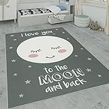 Paco Home Kinderteppich, Kinderzimmer Teppich m. Stern, Mond u. Karo Motiven, Grösse:120x160 cm, Farbe:Grau 2